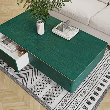 VEELIKE Textured Green Grasscloth Peel and Stick Wallpaper