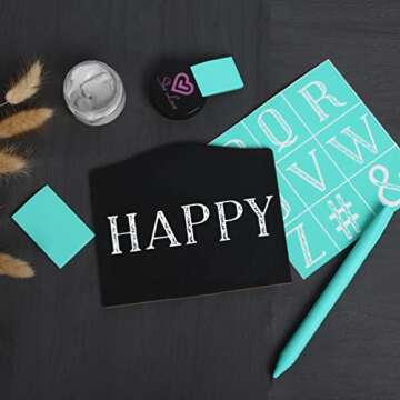 She Love Screen Printing Squeegee Mini Squeegees, Self Adhesive Screen Stencil Squeegee, Chalk Paste Squeegees and Rubber Stick 9 Pieces Set, Screen Printing Tools for Applying Chalk Paste or Ink