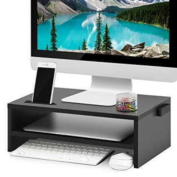 Ergonomic Marbrasse Monitor Stand Riser for Desk Organization