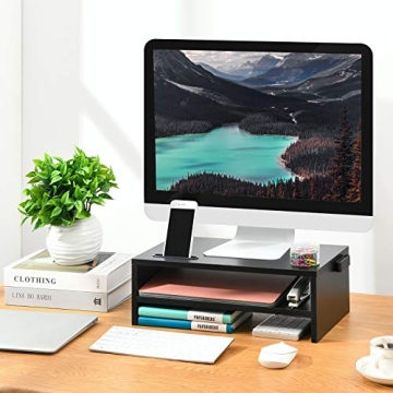 Ergonomic Marbrasse Monitor Stand Riser for Desk Organization