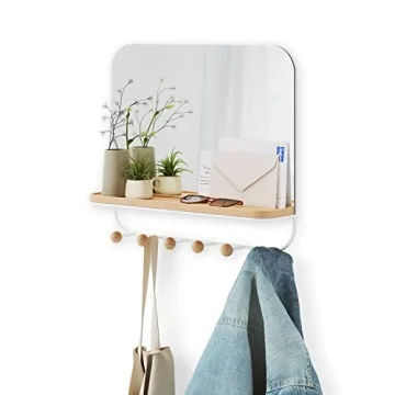 Stylish and Functional Umbra Estique Organizer with Mirror & Hooks for Entryway