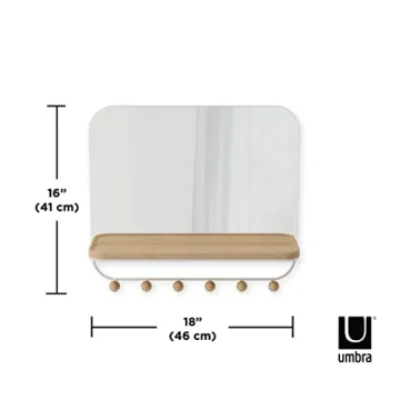 Umbra Estique Over-The-Door Organizer with Mirror