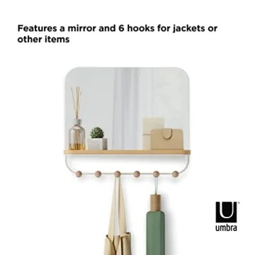 Umbra Estique Over-The-Door Organizer with Mirror
