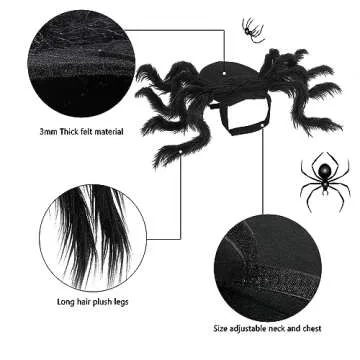 Pet Spider Costume for Cats and Small Dogs Halloween Dress Up