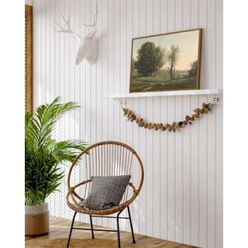 ARPEOTCY Vintage Framed Rustic Wall Art Decor, Bedroom Living Room Country Scenery Paintings Wall Decor, Canvas Prints Art, Kitchen Farmhouse Retro Home Decoration, 12x16 Inch