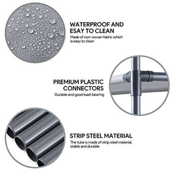 Camabel 10 Tiers Shoe Rack Capacity 130lbs for 60 Pairs Stackable Narrow Expandable Storage Organizer Cabinet Tower Shelf Space Saving Assembly Hold High Heeled Shoes Gray BG360