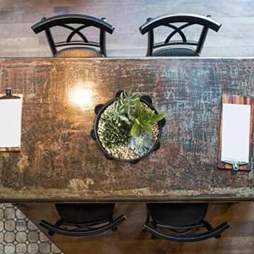 GUTE Large Skull Planter Bowl - 6" Deep Black Polyresin Skeleton Pot for Succulents, Indoor & Outdoor Plants, Decorative Flower Serving Bowl - Unique Home Décor