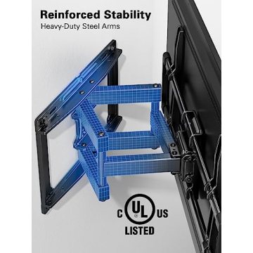 Pipishell Full Motion TV Wall Mount 40-82 Inch Smooth Swivel