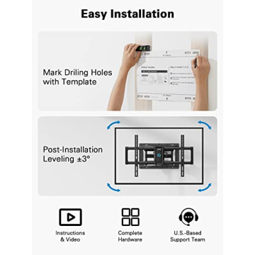 Pipishell Full Motion TV Wall Mount 40-82 Inch Smooth Swivel
