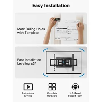 Pipishell Full Motion TV Wall Mount 40-82 Inch Smooth Swivel