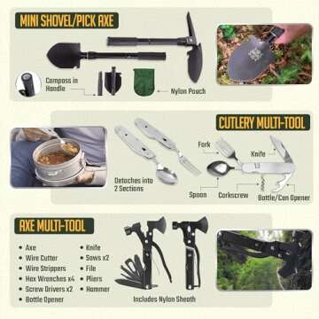 265 pcs Survival Kit for Outdoor Adventures and Emergencies