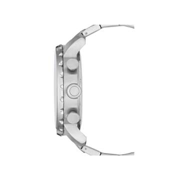 Fossil Men's Nate Quartz Stainless Steel Chronograph Watch, Color: Silver (Model: JR1353)