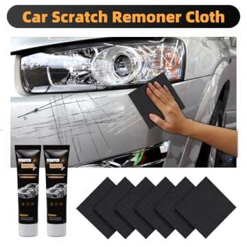 2025 Upgrade Nano Sparkle Cloth Car Scratch Remover, New Car Scratch Repair Paste, Magic Nano Cleani...