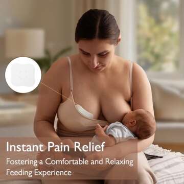 Hydrogel Soothing Gel Pads for Breastfeeding: Breast Pads Reusable for Instant Pain Relief | Provide...