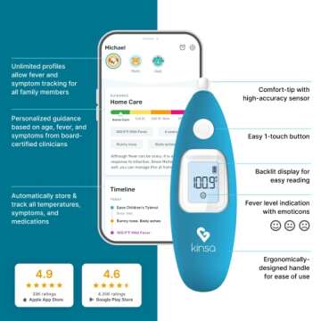 Kinsa Smart Ear Thermometer - Accurate & Easy Temperature Reader