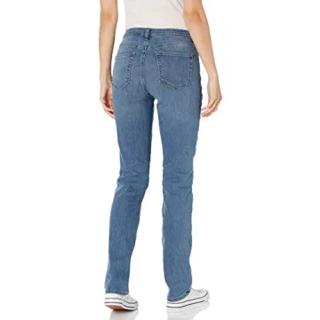 Amazon Essentials Women's Mid Rise Straight Leg Jeans