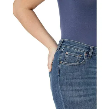 Amazon Essentials Women's Mid Rise Straight Leg Jeans