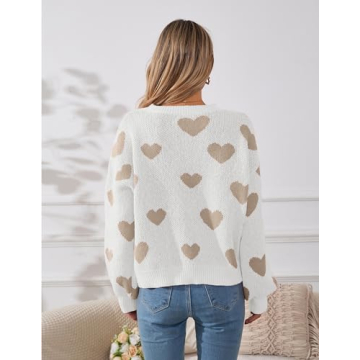 Libsorge Oversized Heart Sweater for Valentine's Day Fashion