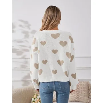 Libsorge Oversized Heart Sweater for Valentine's Day Fashion