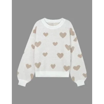 Libsorge Oversized Heart Sweater for Valentine's Day Fashion