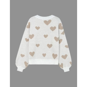 Libsorge Oversized Heart Sweater for Valentine's Day Fashion