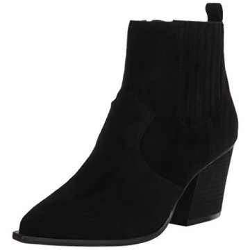 Sia Pointed Toe Western Ankle Boot - Chic Style and Comfort in Black