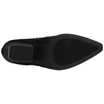 Sia Pointed Toe Western Ankle Boot for Women in Black