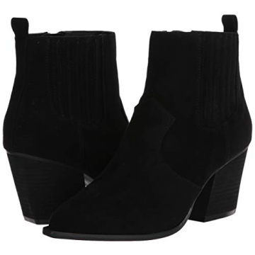 Sia Pointed Toe Western Ankle Boot for Women in Black