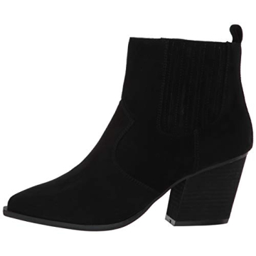 Sia Pointed Toe Western Ankle Boot for Women in Black