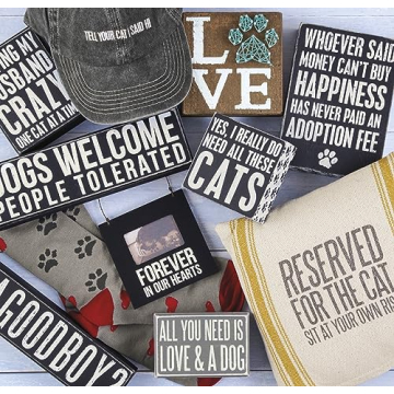 Primitives by Kathy Cat Lovers Box Sign - 4x4 Inches