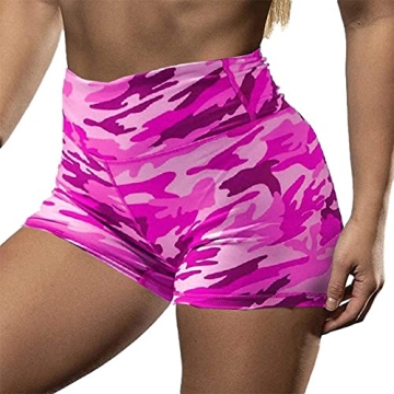 Cicy Bell Women's High Waisted Workout Shorts Sports Gym Scrunch Booty Butt Lifting Yoga Pants Camou...