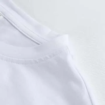 PRIMODA Womens Oversized Short Sleeve T Shirts Trendy Crew Neck Loose Workout Tee Casual Summer Tops Cotton(White S)