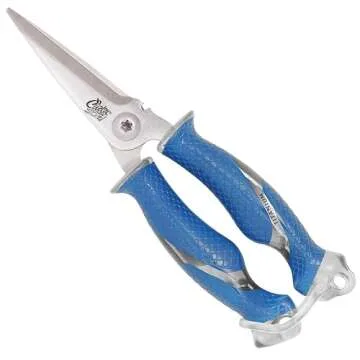 CUDA 8" Titanium Bonded Snips Durable Fishing Wire, Braid, Mono & Fluorocarbon Cutter for Saltwater & Freshwater Use with Internal Spring