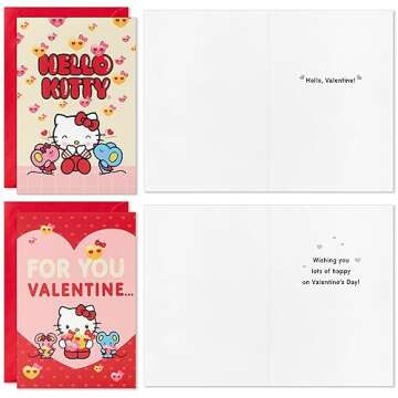 Hello Kitty Valentines Cards - 36 Assorted for Kids
