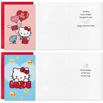 Hello Kitty Valentines Cards - 36 Assorted for Kids