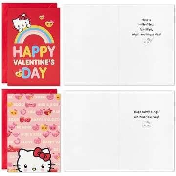 Hello Kitty Valentines Cards - 36 Assorted for Kids