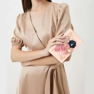Elegant Floral Clutch Purses for Women Evening Events