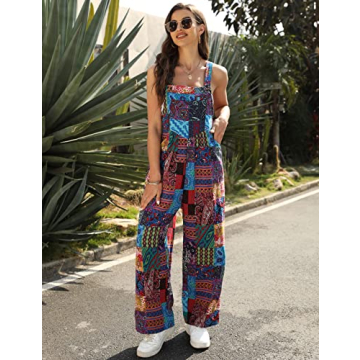 UANEO Stylish Wide Leg Summer Overalls for Women