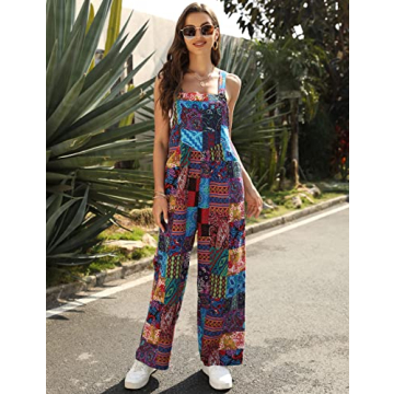 UANEO Stylish Wide Leg Summer Overalls for Women