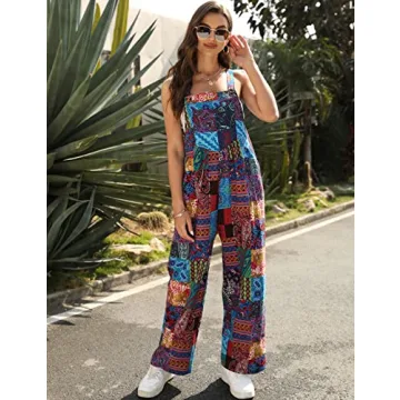UANEO Stylish Wide Leg Summer Overalls for Women