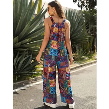 UANEO Stylish Wide Leg Summer Overalls for Women