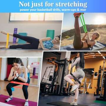 Exercise Bands Resistance Loop Multipurpose - Perfect Exercise Companion for Fitness, Stretching, Strength Training, Physical Therapy, Booty Legs, Crossfit Training, Suitable for Everyone, Pack of 5