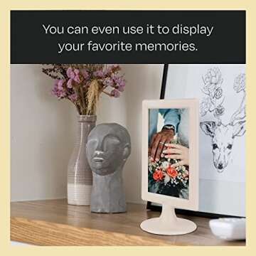 ALBEN Double Sided Standing Picture Frames (4x6 Inch) - (10 count, Cream) Pedestal Photo Frames with Inserts & Base, Ideal for Double Sided Display