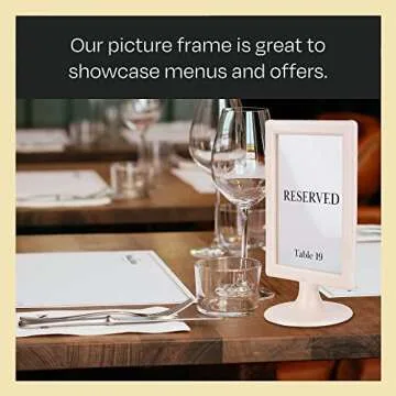 ALBEN Double Sided Standing Picture Frames (4x6 Inch) - (10 count, Cream) Pedestal Photo Frames with Inserts & Base, Ideal for Double Sided Display