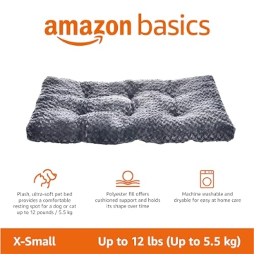 Comfortable Amazon Basics Pet Bed and Crate Pad