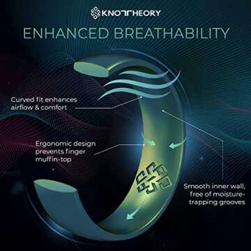 Knot Theory Silicone Ring - Dark Silver Comfort Fit Band