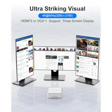 KAMRUI GK3Plus Mini PC with Windows 11Pro, 16GB RAM 512GB M.2 SSD Mini Computers,12th Gen Alder Lake N95 (up to 3.4GHz) Micro PC, 2.5''SSD, Gigabit Ethernet,4K UHD,WiFi,BT,VESA/Home/Business Small pc