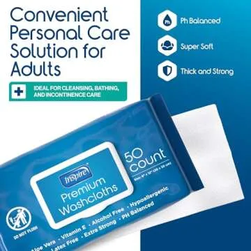 Inspire Adult Wet Wipes for Incontinence Care, 200 Count