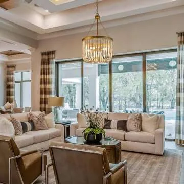 GEPOW Antique Gold Chandelier, Coastal Wood Bead Chandelier, 4-Light Boho Dining Room Hanging Fixture for Kitchen, Foyer and Bedroom