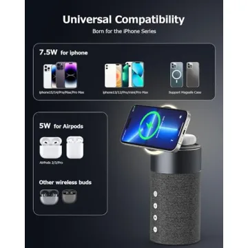 COLSUR Bluetooth Speaker and Magnetic Wireless Charger